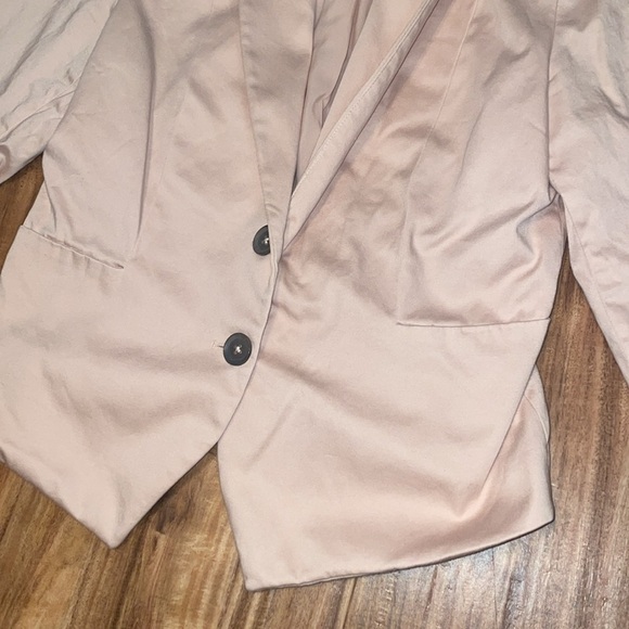 Express women’s blazer 10 jacket 3/4 sleeve khaki tan suit buisness casual - Picture 2 of 6